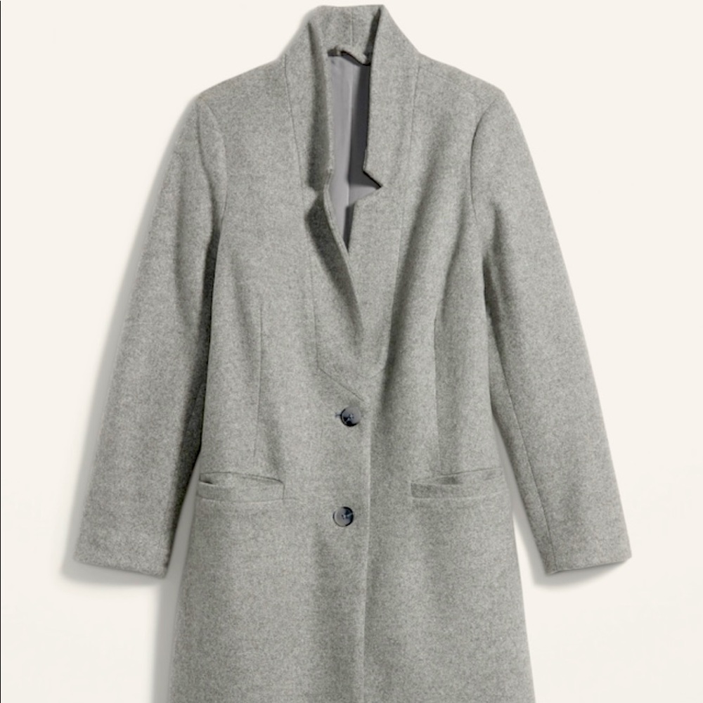 Oversized Soft-Brushed Overcoat for Women - grey